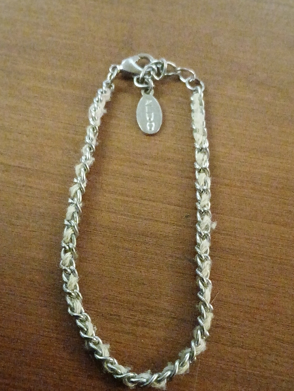 Vintage ALDO Bracelet Silver-Tone Rope Chain Bracelet